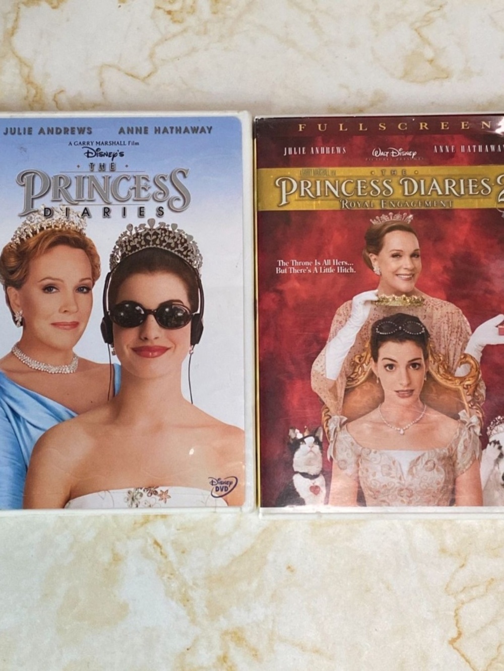Princess Diaries 1 & 2 DVDs Anne Hathaway & Julie Andrews